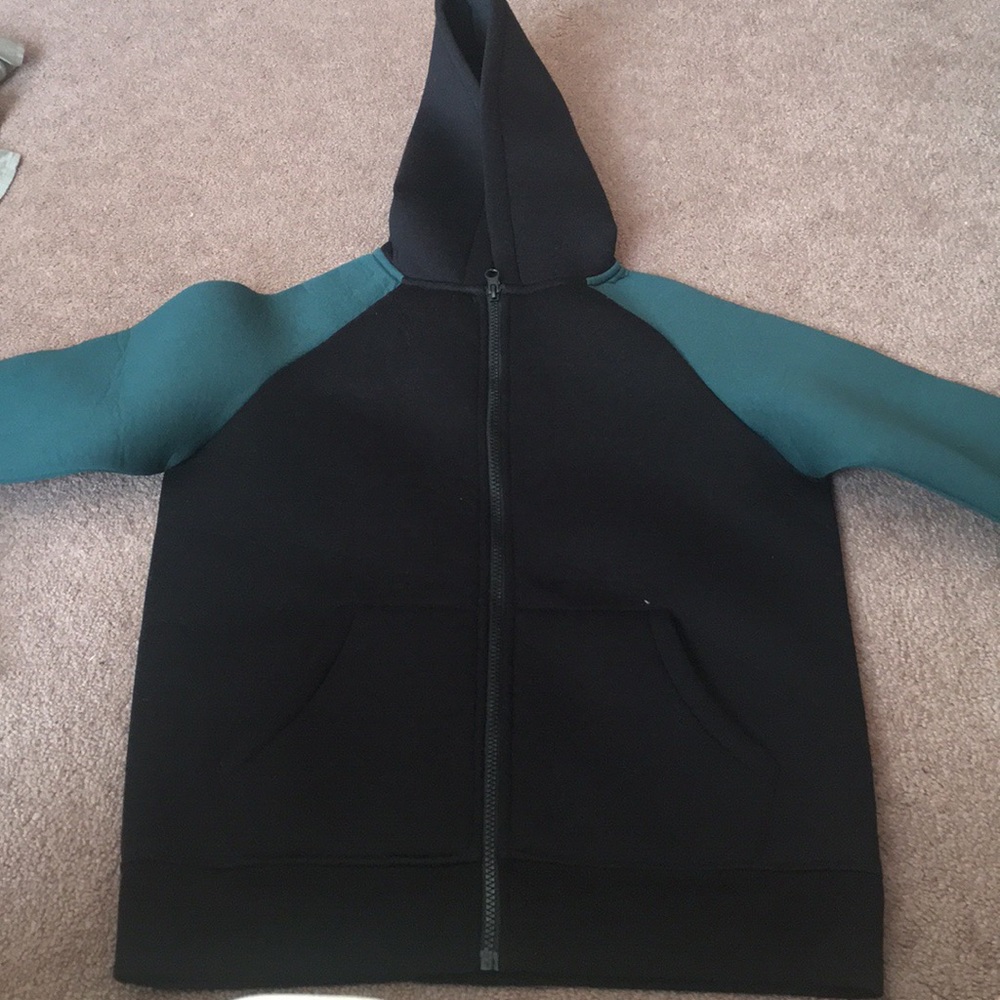 3/$25 H&M Black Green Zip Up Jacket Size 12-14Y